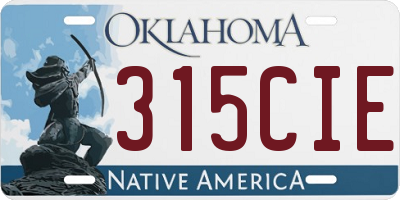 OK license plate 315CIE