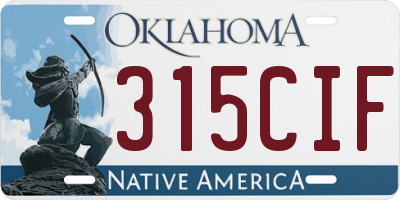 OK license plate 315CIF