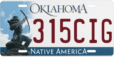 OK license plate 315CIG