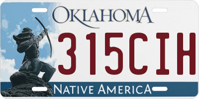 OK license plate 315CIH