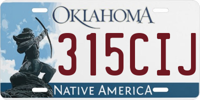 OK license plate 315CIJ