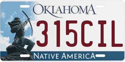 OK license plate 315CIL