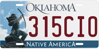 OK license plate 315CIO