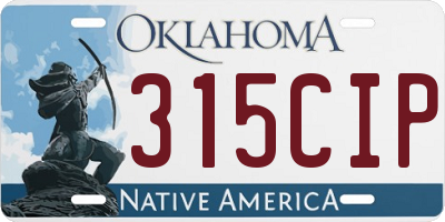 OK license plate 315CIP