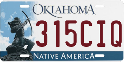 OK license plate 315CIQ