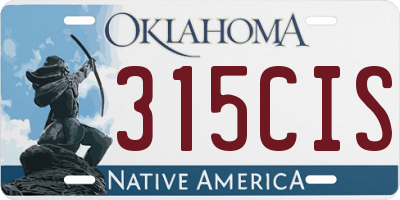 OK license plate 315CIS