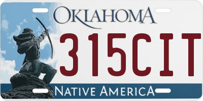 OK license plate 315CIT