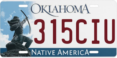 OK license plate 315CIU