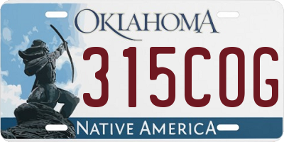 OK license plate 315COG