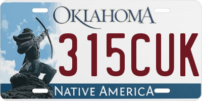 OK license plate 315CUK