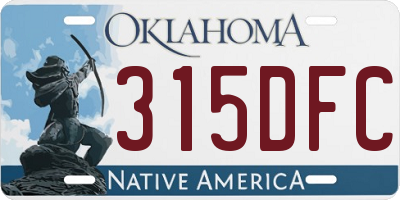 OK license plate 315DFC