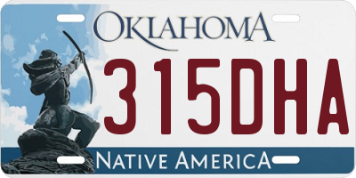 OK license plate 315DHA