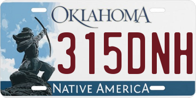 OK license plate 315DNH