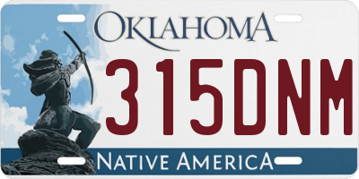 OK license plate 315DNM