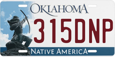 OK license plate 315DNP