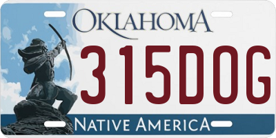 OK license plate 315DOG