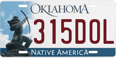 OK license plate 315DOL