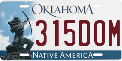 OK license plate 315DOM