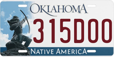OK license plate 315DOO