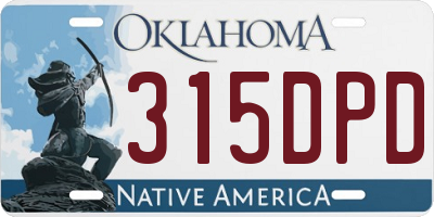 OK license plate 315DPD