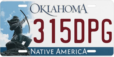 OK license plate 315DPG