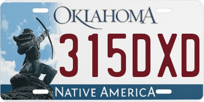OK license plate 315DXD