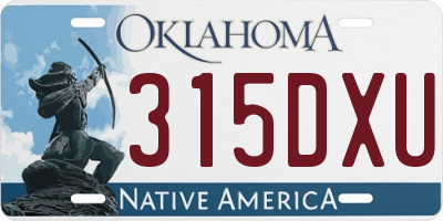 OK license plate 315DXU