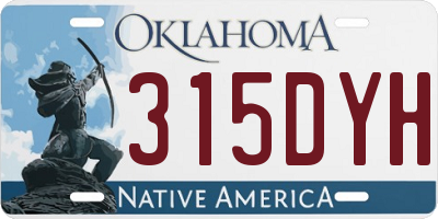 OK license plate 315DYH