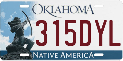 OK license plate 315DYL