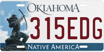 OK license plate 315EDG