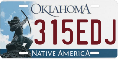 OK license plate 315EDJ
