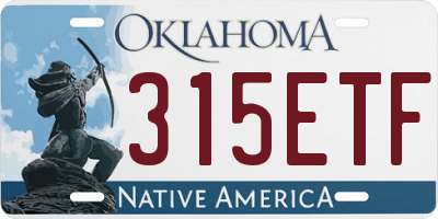 OK license plate 315ETF