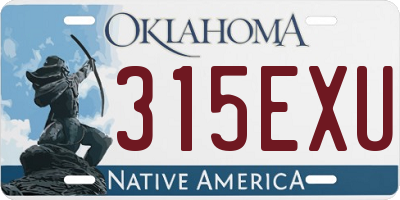 OK license plate 315EXU