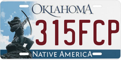 OK license plate 315FCP
