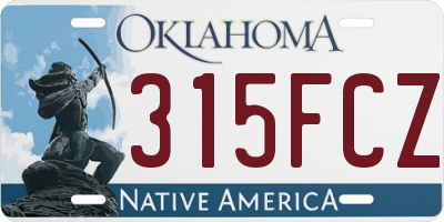 OK license plate 315FCZ