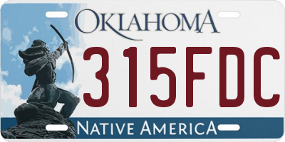 OK license plate 315FDC