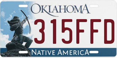 OK license plate 315FFD