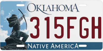 OK license plate 315FGH