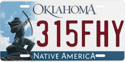 OK license plate 315FHY