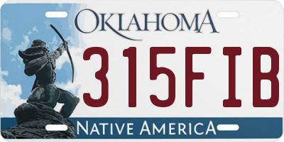 OK license plate 315FIB