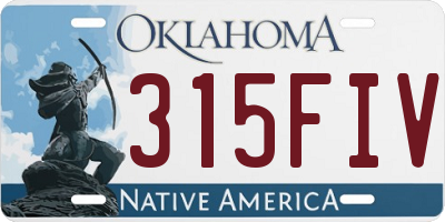 OK license plate 315FIV