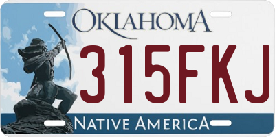 OK license plate 315FKJ
