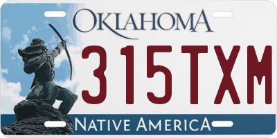 OK license plate 315TXM