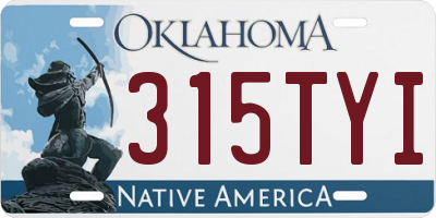 OK license plate 315TYI