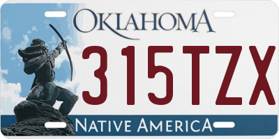 OK license plate 315TZX