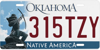 OK license plate 315TZY