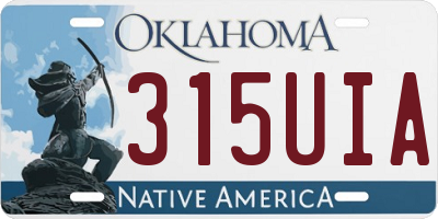 OK license plate 315UIA