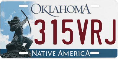 OK license plate 315VRJ