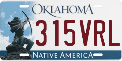 OK license plate 315VRL