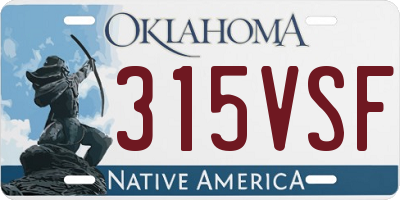 OK license plate 315VSF
